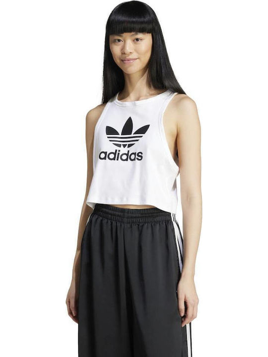 Trefoil Damen Sport Bluse Ärmellos Weiß