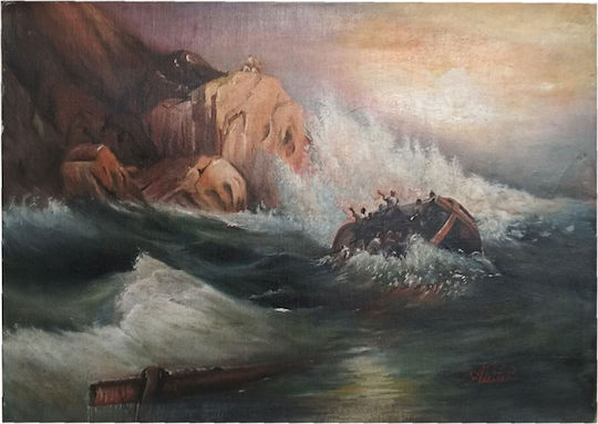Ναυάγιο Πίνακας σε Καμβά 70x50cm