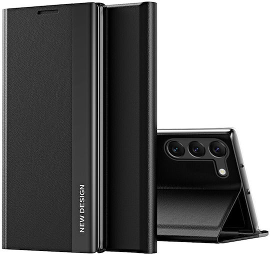 Samsung Galaxy S24 5g New Design Leder Stand Cover Tasche aus Kunstleder schwarz