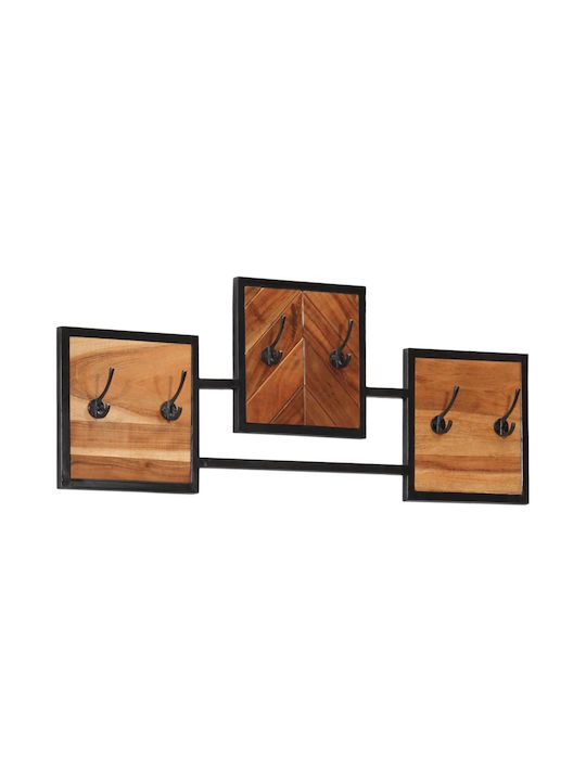 vidaXL Wooden Wall Hanger Brown 90x35x1cm 1pc