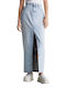Denim Hoch tailliert Maxi Rock Blau