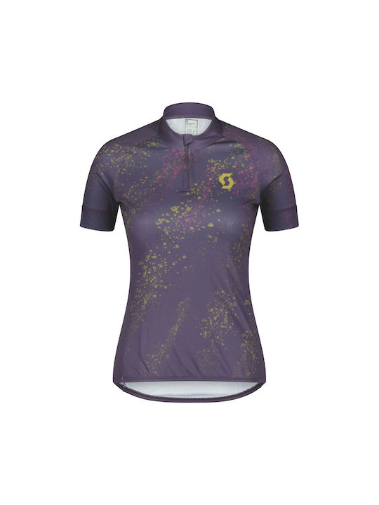 Scott Kurze Ärmel Radtrikot Lila