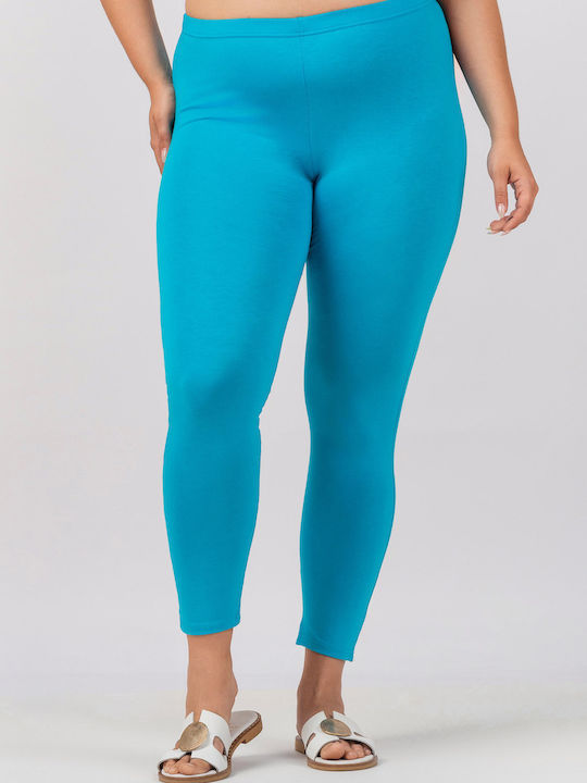 Jucita Frauen Leggings Hochgeschnitten Turquoise