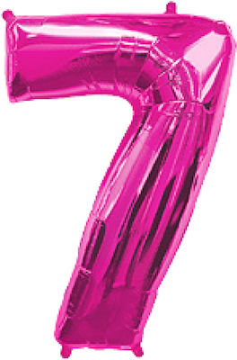 Balon Folie Jumbo Numărul 7 Σχήμα 101buc Fuchsia