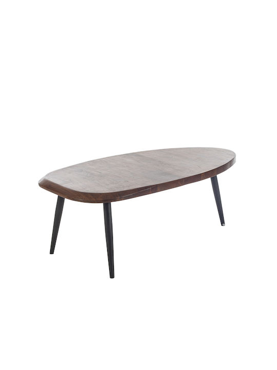 Oval Coffee Table Maokai made of Solid Wood Ink L110xW60xH43cm