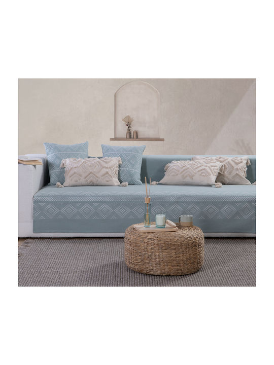 Nef-Nef Homeware Four-Seater Sofa Throw Quantum 180x350cm Aqua 035316