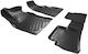Carro Set of Front and Rear Mats 4pcs Tray Type for Opel Combo Fiat Doblo 2009-2015 Black