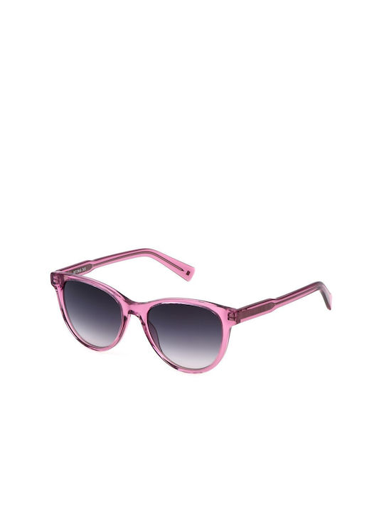 Sting Women's Sunglasses with Pink Plastic Frame and Gray Gradient Lens SSJ734 09AH