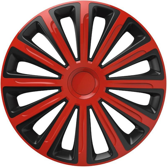 Wheel Covers Set Cridem Trend 4pcs - Red/black - 14''