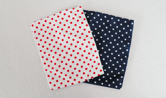 Gepunktetes Polyester Stoff Beutel für Geschenke Rot 18x14cm. 20Stück