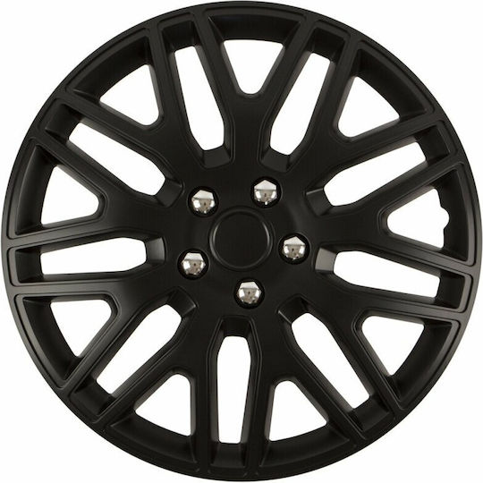 Set Capace De Roți Auto Cridem Dakar Nc 4 Bucăți - Negre/Crom - 15''