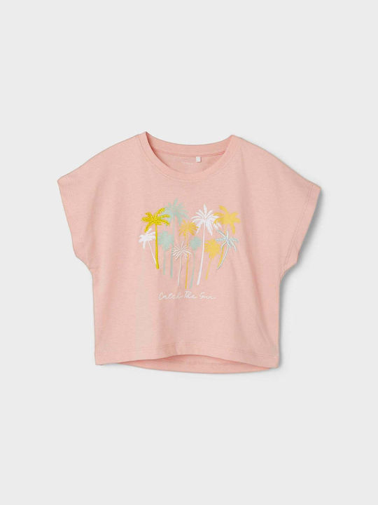 Name It Kids Crop Top Short Sleeve Pink