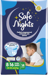 Babylino Sensitive Safe Nights Πάνες Βρακάκι για 30-50kg 14τμχ