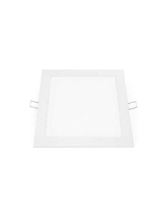 Aca Rechteckig Metallisch Einbau Spot mit integriertem LED und Natürliches Weißes Licht Weiß 22.3x22.3cm. 1Stück