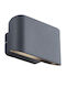 Zambelis Lights Wall-Mounted Outdoor Ceiling Light LED IP54 11W with Warm White Light Double Beam 10x16x7.7εκ.
