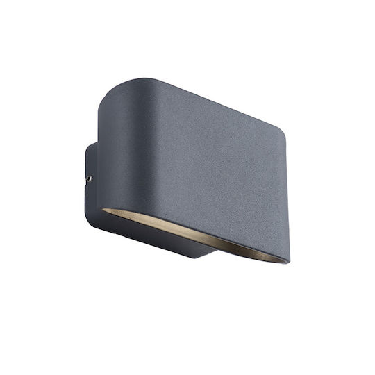 Zambelis Lights Стенен Външен Плафон LED IP54 11W с Топло бяло Светлина Двоен лъч 10x16x7.7εκ.
