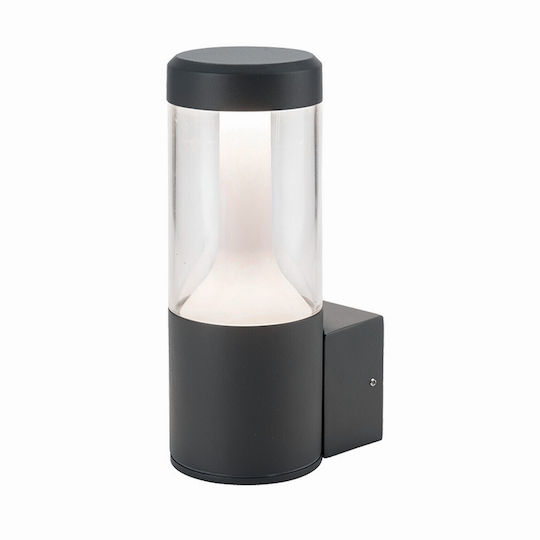 Zambelis Lights Felinar de exterior montat pe perete LED IP54 10W cu Alb Cald Lumină 12.5x9x24εκ.