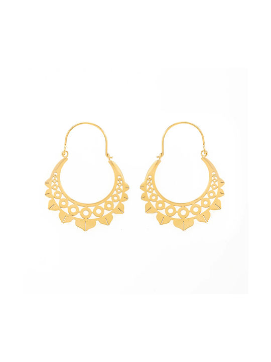 Earrings Hoops made of Steel Gold Plated