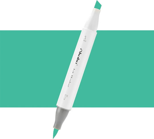 Ohuhu Honolulu Brush & Chisel Pond Green G360 Drawing Marker 6mm Double Tip