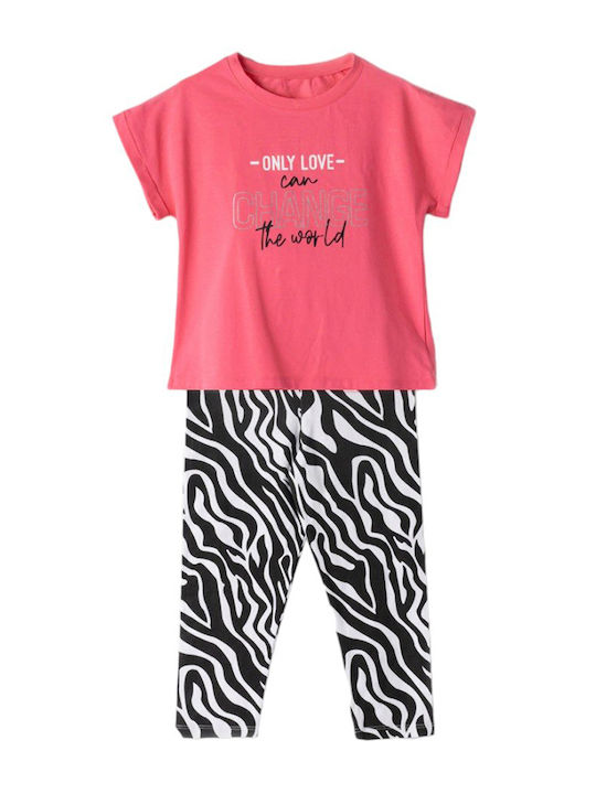 Evita Kinder-Set mit Leggings Sommer 2Stück Pink