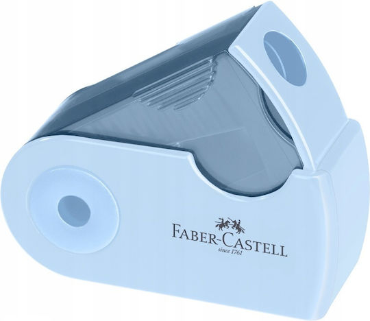Faber-Castell Sleeve Пластмаса Тройна Острилка Светлосин с Гума 1бр