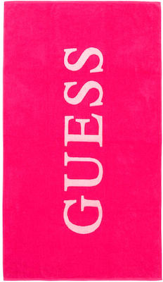 Guess Contrast Pink Beach Towel