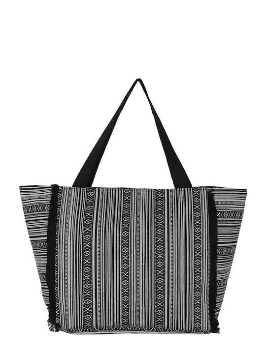 Aquablue Stoff Strandtasche Schwarz