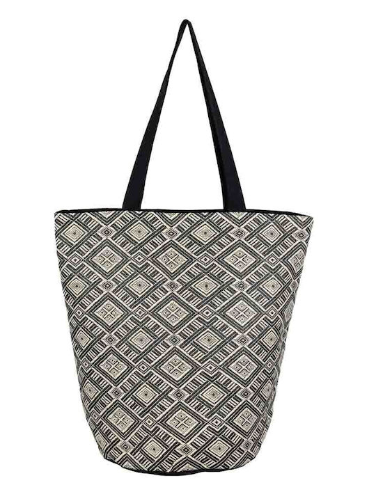 Aquablue Stoff Strandtasche Schwarz