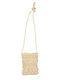 Aquablue Straw Beach Bag with Ethnic design Beige