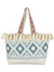 Aquablue Stoff Strandtasche Blau