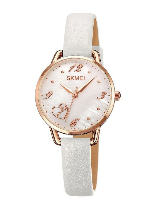 Skmei Women's Watch with Leather Strap White 220051_w