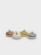 Christmas Ceramic Figure Pumpkin Rose Gold 6pcs