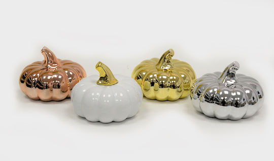 De Crăciun Ceramică Figurină Dovleac Rose Gold 6buc