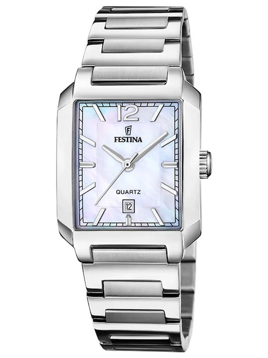 Festina Γυναικείο Ρολόι 29mm Μπαταρίας με Μπεζ ...