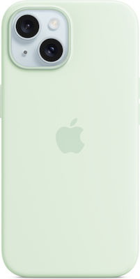 Apple Umschlag Rückseite Silikon Soft Mint (iPhone 15)