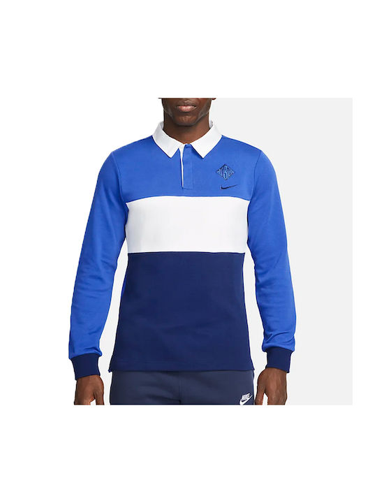 Nike Herren Sportliches Langarmshirt Polo Silber