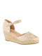 Damenplattformen im Espadrilles-Stil Goldene