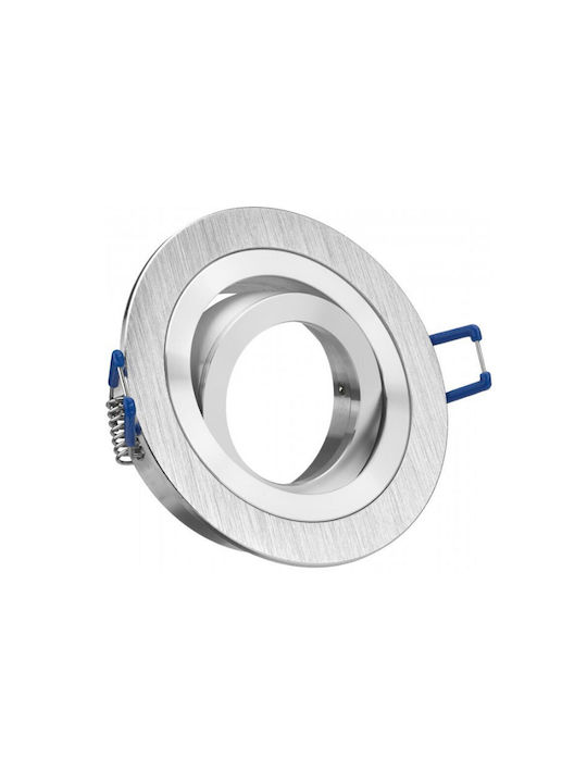 Obiettivo Round Metallic Frame for Spot GU10 Silver 1pcs