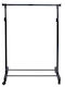 General Trade Wheeled Floor Garment Rack made of Metal Black 80x43x98cm