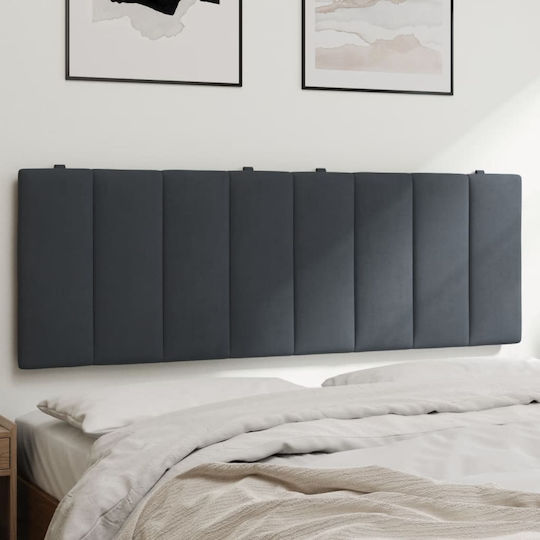 vidaXL Fabric Back Cushion for Bed Headboard Dark Gray 140x45cm