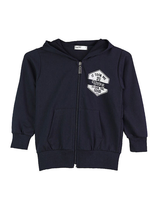 Nek Kids Wear Kids Cardigan with Hood Blue