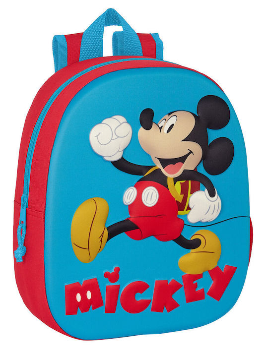 Geantă școlară Mickey Mouse Clubhouse 3d 27 X 33 X 10 Cm roșu albastru