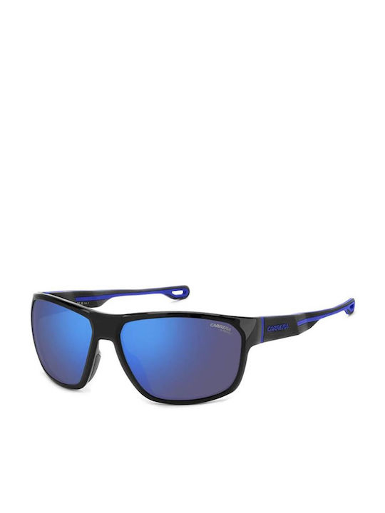 Carrera Men's Sunglasses with Black Plastic Frame and Blue Mirror Lens 4018/S D51/Z0