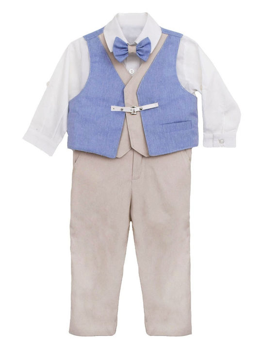 Nst Nastasia Costum De Botez Cu Vestă Pentru Bă...
