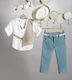 New Life Boys Baptism Suit with Vest 4pcs Beige
