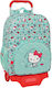 Geantă școlară cu roți Hello Kitty Sea Lovers turcoaz 33 x 42 x 14 cm