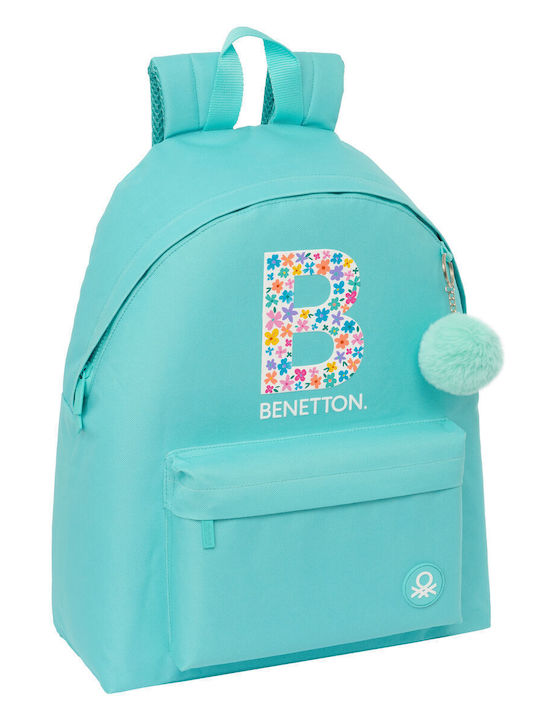 Schultasche Benetton Brief Grün 33 X 42 X 15 Cm