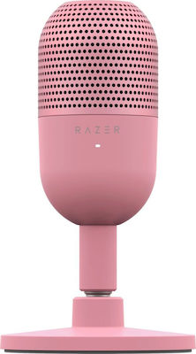 Razer Condenser (Large Diaphragm) Microphone USB Seiren V3 Mini Desktop Voice in Pink Color