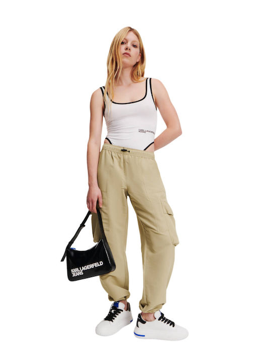 Dama Tesatura Pantaloni Cargo Bej