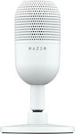 Razer Πυκνωτικό Μικρόφωνο USB Seiren V3 Mini Επιτραπέζιο Φωνής σε Λευκό Χρώμα RZ19-05050300-R3M1